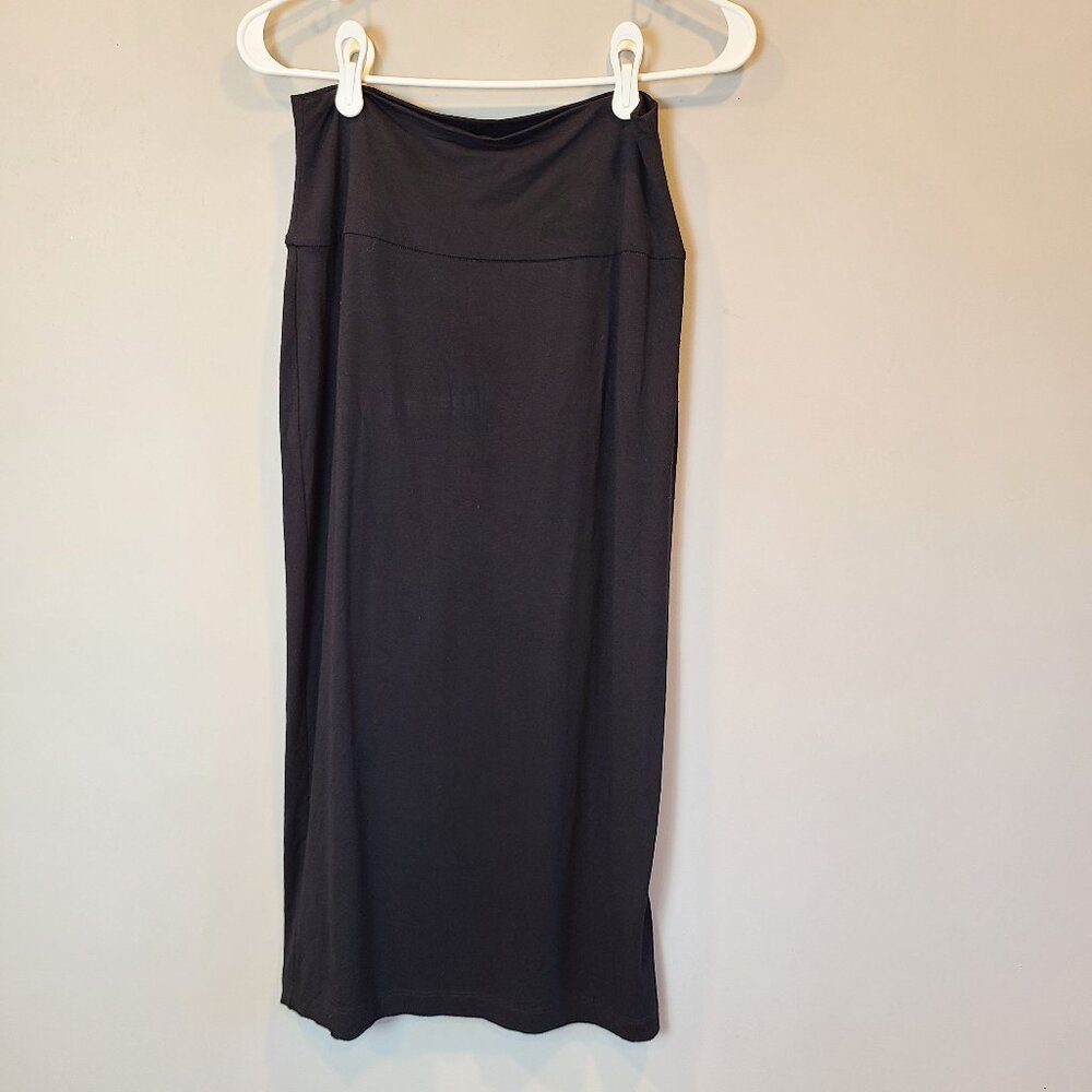 Eileen Fisher Skirt TShirt Material Womens Extra Small Black